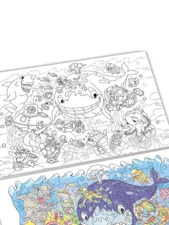 Фигурный деревянный пазл "FUN ART collection" Подводный мир MAG8372