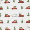 Бумага упаковочная глянцевая 70 x 100 см "Машина с елкой" 7066016