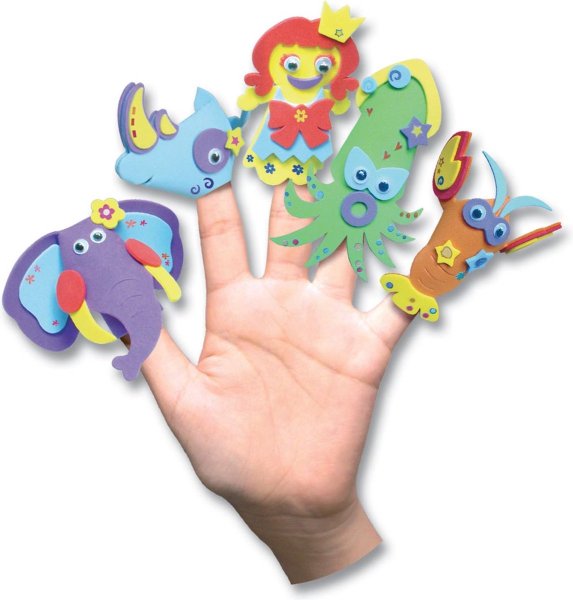 Набор для изготовления пальчиковых кукол FOLIA Finger Puppets 15 персонажей, аксессуары FL-23019