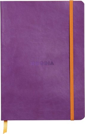 Блокнот RHODIARAMA Softcover A5 90 г/м2 80 л, в линию, на резинке, фиолетовый RH-117410C