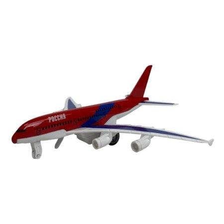 Игрушка инерционная KiddieDrive Пассажирский самолет,  металл, 17 см UT-91018