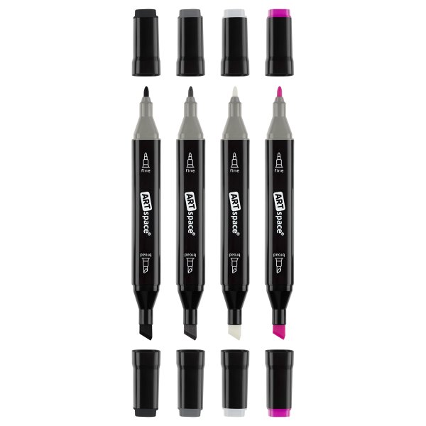 Набор двусторонних маркеров для скетчинга ArtSpace 60 цв основные цвета, пулевид., скош. RE-SM60_65958 Набор двусторонних маркеров для скетчинга ArtSpace 60 цв основные цвета, пулевид., скош. RE-SM60_65958