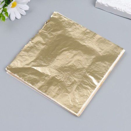 Поталь для декорирования набор 100 листов "Золото" 14 х 14 см SIM-7405614 Поталь для декорирования набор 100 листов "Золото" 14 х 14 см SIM-7405614