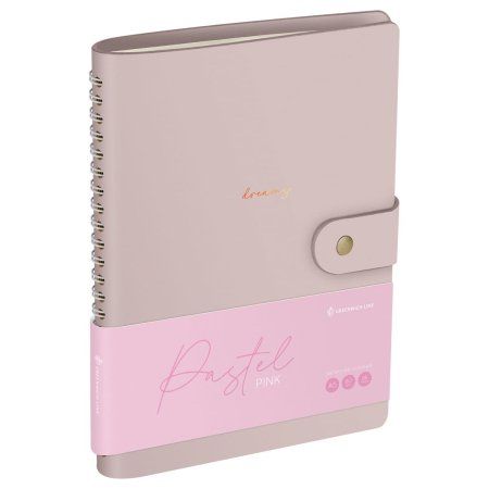 Записная книжка А5 96л. Greenwich Line "Pastel. Pink" ЛАЙТ, кожзам, скрытый гребень, блок в линию RE-NA5_51412