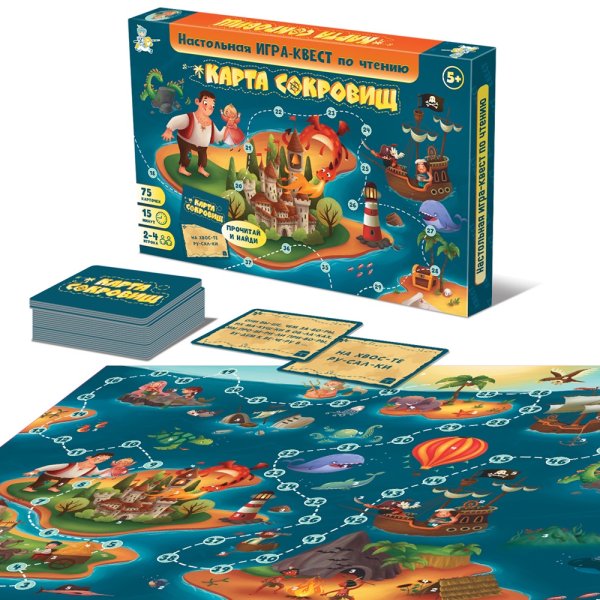 Настольная игра: Десятое королевство "Карта Сокровищ. Квест по чтению" KOR-02915