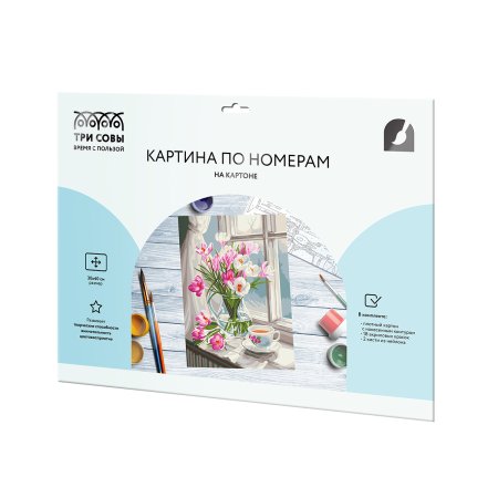 Картина по номерам на картоне ТРИ СОВЫ "Первые подснежники" 30 x 40 см с акриловыми красками и кистями RE-КК3040_57387