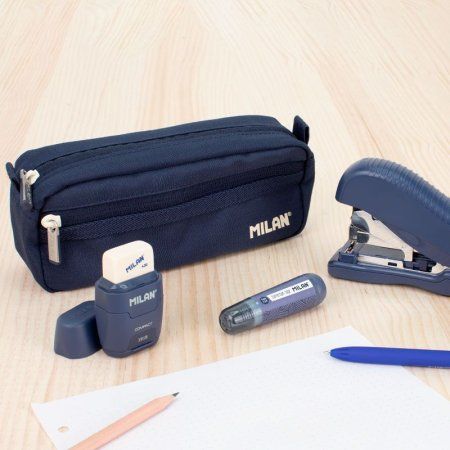 Пенал 2 отделения MILAN "1918" 21 x 8.5 x 6.1 см, синий ML-081148SNCB