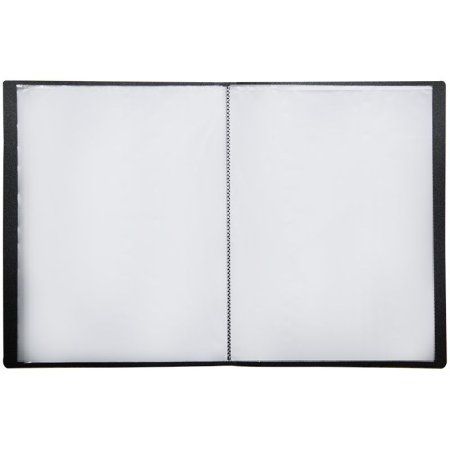 Папка с 40 вкладышами A4 OfficeSpace 21 мм, 400 мкм, черная RE-F40L1_291