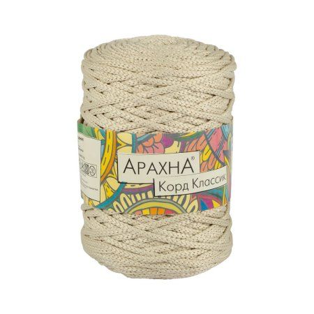 Пряжа ARACHNA Cord Classic 100% полиэфир 1 х 200 ± 10 г 100 ± 5 м №03 суровый ARA-COR-CL-03