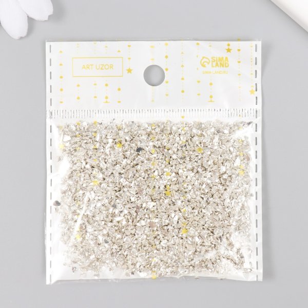 Декор стекло "Слюда серебро" 20 г SIM-6075003