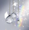 Набор для творчества Ловец солнца FOLIA Sun Catcher Crystal Trio, 3 стеклянных кристалла (2,3,4 см), золотистая нить 16 м FL-31029