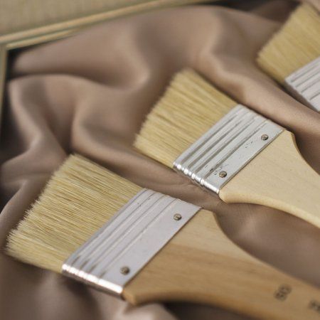 Кисть-флейц скошенная художественная ГАММА щетина №35 RE-1211035