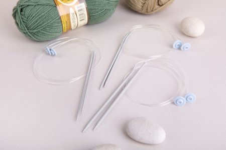 Спицы раздельные на леске GAMMA алюминий d 4.0 мм 50 см с фиксатором KNK-40