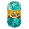 Пряжа ADELIA Jane 100% акрил 1 х 50 г 227 ± 10 м №24 изумрудный-голубой-зеленый-св.зеленый ADE-JAN-24