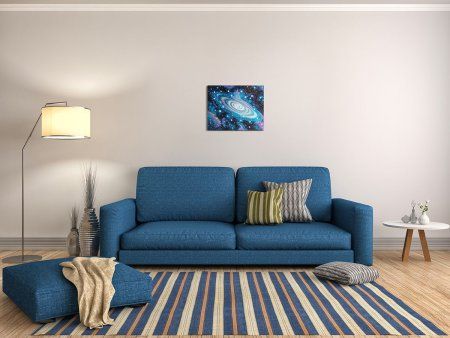 Кристальная (алмазная) мозаика ФРЕЯ на подрамнике (со светодиодами) "Звёзды Галактики" 50 х 40 см ALDD-282