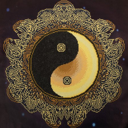 Кристальная (алмазная) мозаика ФРЕЯ "Инь-Ян" 50 х 50 см ALV-112