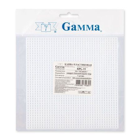 Канва GAMMA пластиковая 100% полиэтилен 1 шт 14 x 14 см "квадрат" большой KPL-11