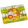 Деревянный пазл - палочки ТРИ СОВЫ "Зоопарк" 10 деталей на подложке, фанера, ХДФ RE-ПЗ00128