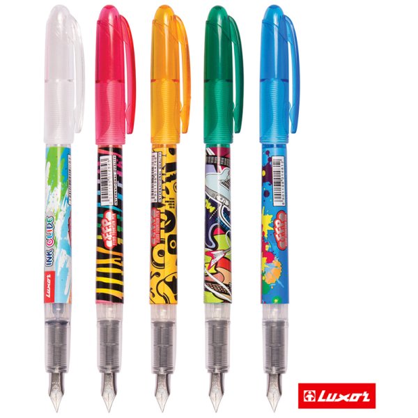 Ручка перьевая Luxor "Ink Glide" 1 картридж, корпус ассорти RE-1510_PPDU