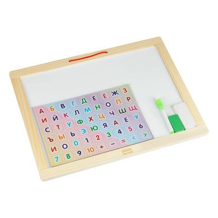 Доска двусторонняя ТРИ СОВЫ меловая/магнитно-маркерная А3 настенная (в комплекте маркер, мелки, губка, набор магнитов) RE-MMD_49198 Доска двусторонняя ТРИ СОВЫ меловая/магнитно-маркерная А3 настенная (в комплекте маркер, мелки, губка, набор магнитов) RE-MMD_49198