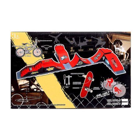 Набор скейт-парк "Трюк: прыжок с лестницы" фингерборд с перилами на лесенках SIM-9445043