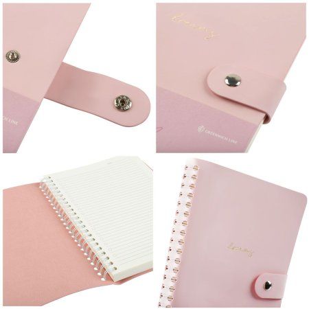 Записная книжка А5 96л. Greenwich Line "Pastel. Pink" ЛАЙТ, кожзам, скрытый гребень, блок в линию RE-NA5_51412