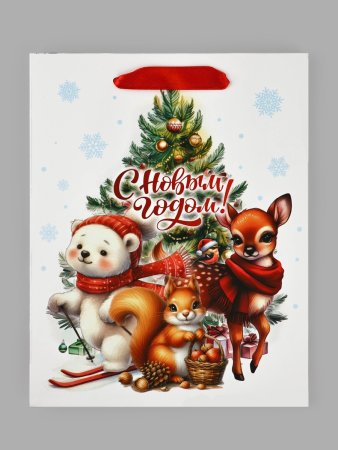 Пакет подарочный ламинированный 18 × 23 × 10 см "Зверята" SIM-10523015