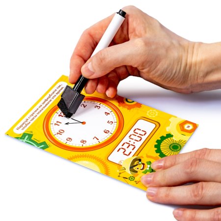 Обучающая игра "Который час" Пиши-стирай KOR-04389