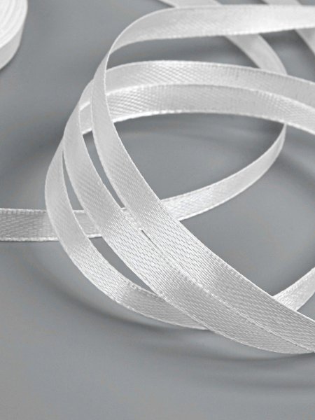 Лента атласная 6 мм x 23 ± 1 м, №01 белый SIM-1961198