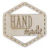 Шильдик для декора "Ручная работа" 5.8 х 6 см 2742906 Шильдик для декора "Ручная работа" 5.8 х 6 см 2742906