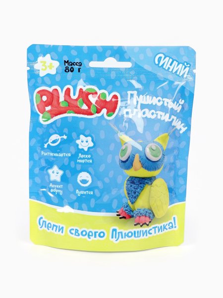 Набор для лепки PLUSH Пушистый пластилин 80 г в ассортименте AS-PL02201817