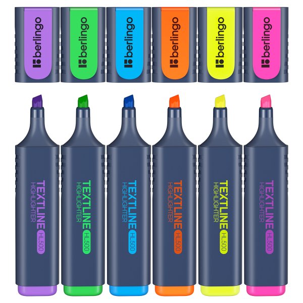 Набор текстовыделителей Berlingo "Textline HL500" 6 цв 1-5 мм, европодвес RE-T7030