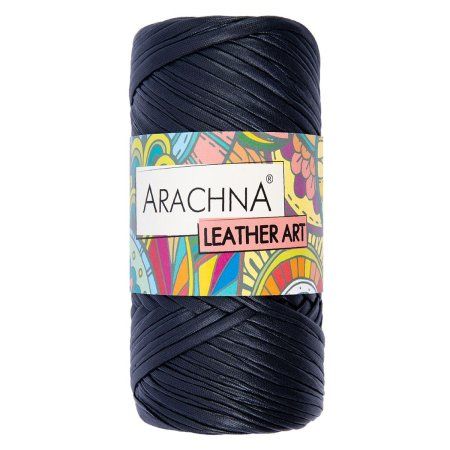 Пряжа ARACHNA Leather Art 100% полиэстер 1 x 160 ± 10 г 50 м №05 т.синий ARA-LA-05