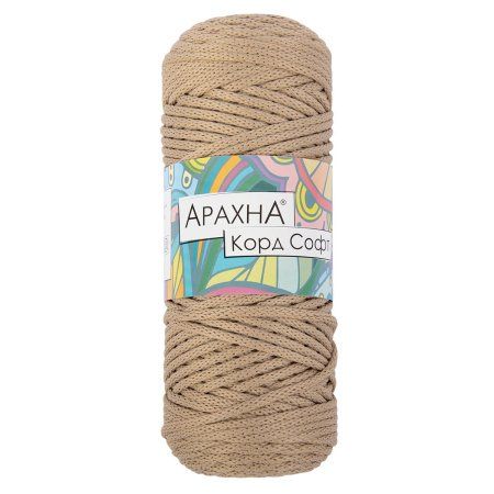 Пряжа ARACHNA Cord Soft 100% полиэфир 1 x 230 ± 10 г 100 ± 5 м №230 св.бежевый ARA-COR-S-230