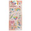 Наклейки объемные MESHU "Rainbow unicorn" 10 x 23 см, с блестками, пакет европодвес RE-MS_57645