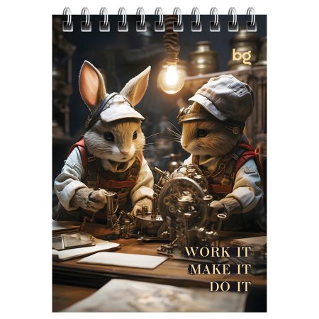 Блокнот A6 40л. BG "Стимпанк" на гребне RE-Б6гр40_58723