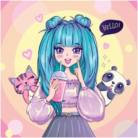 Пазл ТРИ СОВЫ 64 "Аниме" RE-ПК64_54535