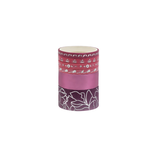 Набор клейких декоративных лент MESHU "Purple mood" 6 шт RE-MS_52087