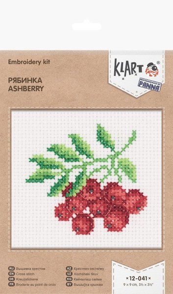 Набор для вышивания KLART "Рябинка" 9 x 9 см 12-041