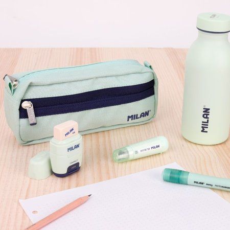 Пенал 2 отделения MILAN "1918" 21 x 8.5 x 6.1 см, зеленый ML-081148SNCGR