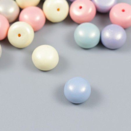 Бусины для творчества пластик "Сплюснутый шар. Матовый" перламутр набор 20 г 0.7 х 1 х 1 см SIM-9129427