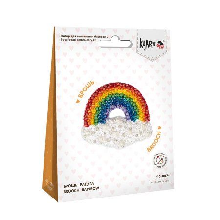 Набор для вышивания KLART "Брошь. Радуга" 6.5 х 6.5 см 10-027