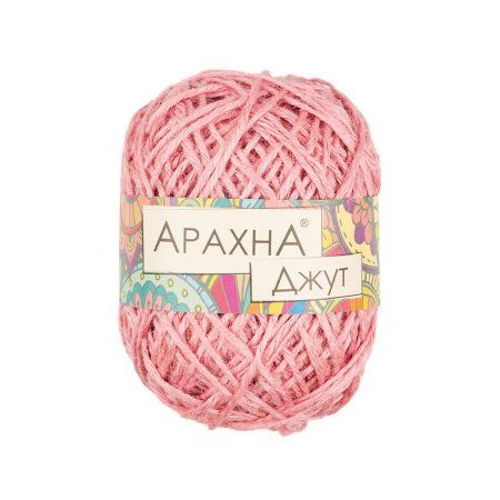 Пряжа ARACHNA Jute 100% джут 1 x 100 ± 10 г 90 ± 5 м №018 св.розовый ARA-JUT-018