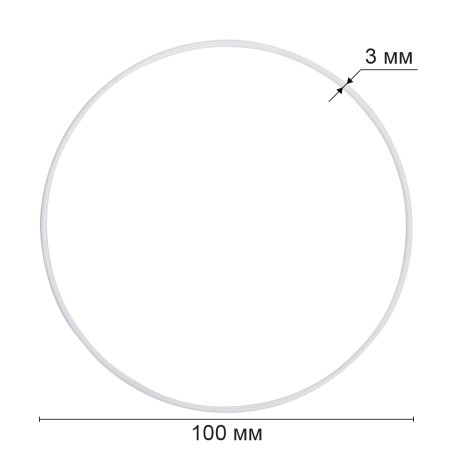 Кольцо для макраме GAMMA сталь металл d 100 мм белое RKS-010