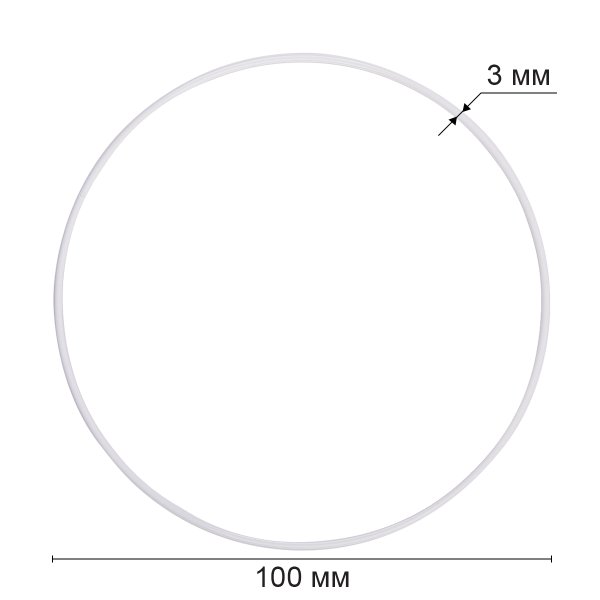 Кольцо для макраме GAMMA сталь металл d 100 мм белое RKS-010