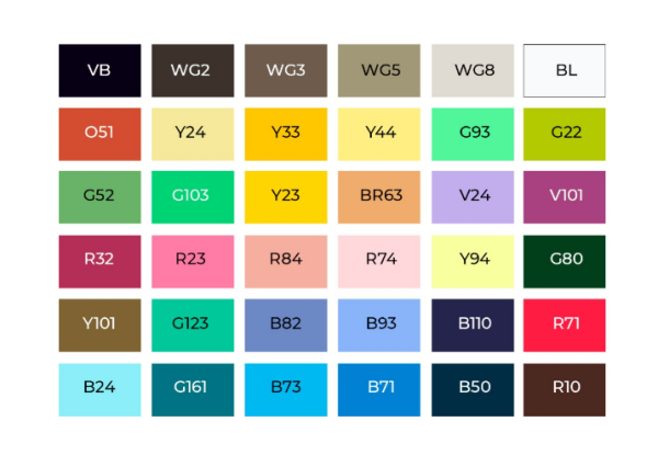 Набор маркеров SKETCHMARKER Step 3 36 шт для начинающих + сумка органайзер MPSM-36STEP3