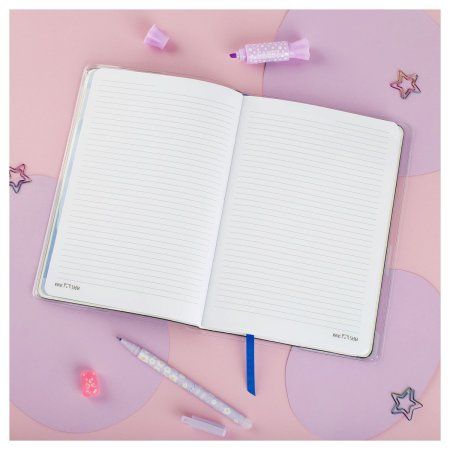 Записная книжка А5 80л. MESHU "Cutestar" ЛАЙТ, кожзам, съемная пластиковая обложка с дизайном, пантон, белила, блок в линию RE-MS_53503