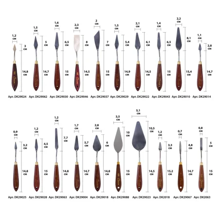 Мастихин СОНЕТ деревянная ручка 11.1 см, лезвие металл 4.5 x 1.2 см, №21 (1020) NP-DK29028