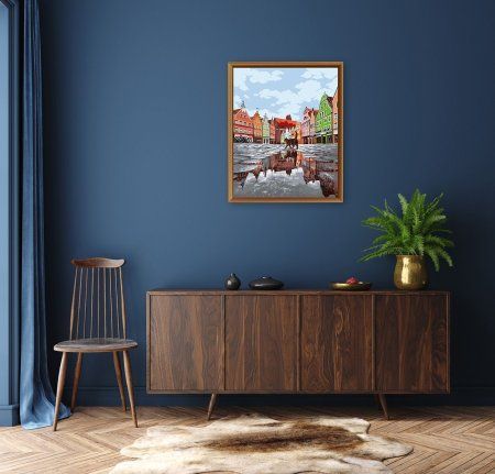 Набор для раскрашивания по номерам (холст на подрамнике) ФРЕЯ 50 х 40 см "Городская площадь" PNB/PL-120