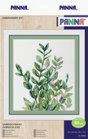 Набор для вышивания PANNA Замиокулькас 35 х 43.5 см C-7454